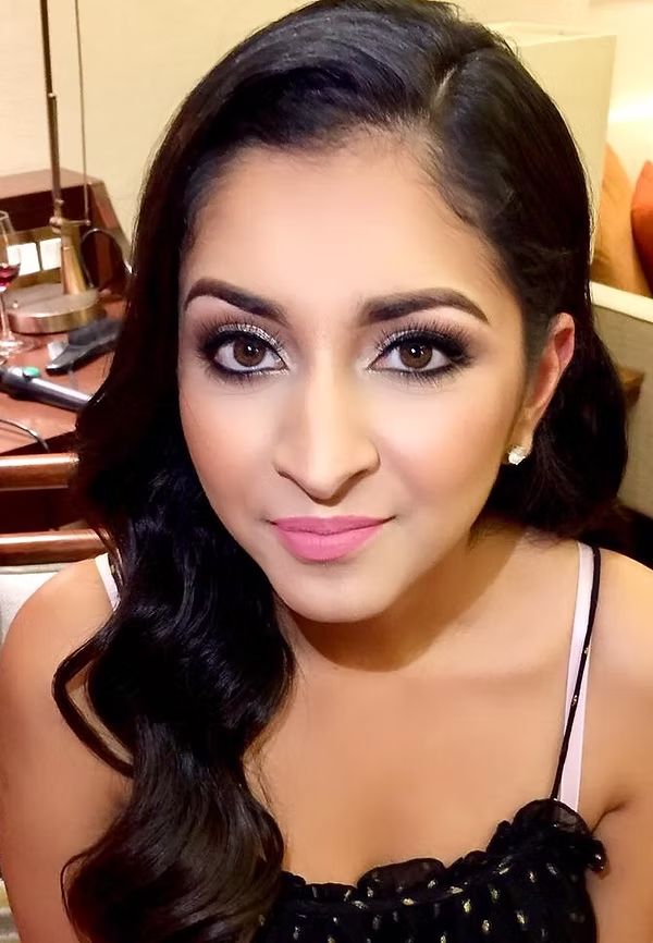 Soft glam evening makeup for a personal occasion